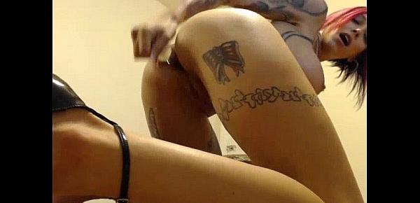  Super sexy tattooed squirting from anal - teengirlcamsluts.com